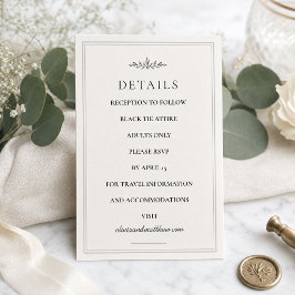 Elegante jager groene monogram huwelijksdetails ka save the date