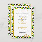 Elegante Jamaica met gouden script bruiloft Kaart (Voorkant / Achterkant)