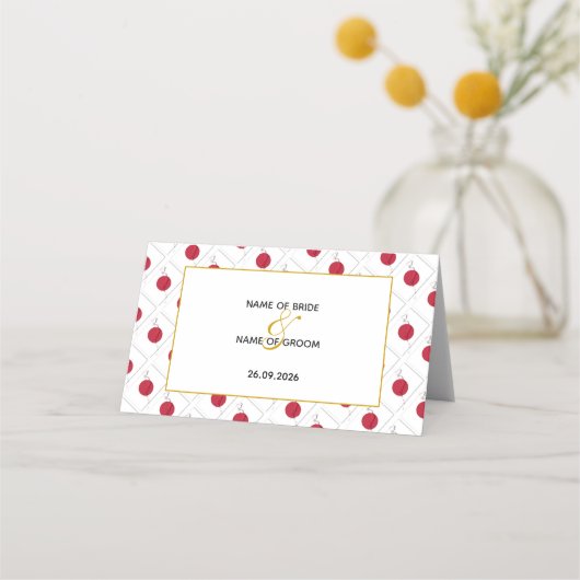 Elegante JAPAN HINOMARU bruiloft Plaatskaartje (Achterkant)