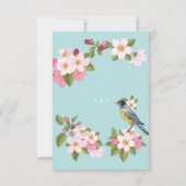 Elegante Japanse Bloemen Bruiloft Uitnodiging (Achterkant)