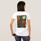 Elegante Japanse bloemenharmonie T-shirt (Achterkant volledig)