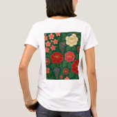 Elegante Japanse bloemenharmonie T-shirt (Achterkant)