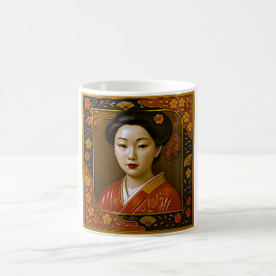 Elegante Japanse Geisha Koffiemok