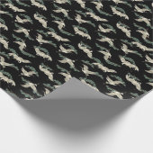 Elegante Japanse kraan: artistieke uitbeelding. Cadeaupapier (Hoek)