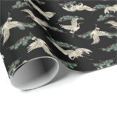 Elegante Japanse kraan: artistieke uitbeelding. Cadeaupapier (Rol Hoek)