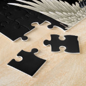 Elegante Japanse kraan: artistieke uitbeelding. Legpuzzel (Zijkant)