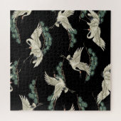 Elegante Japanse kraan: artistieke uitbeelding. Legpuzzel (Horizontaal)