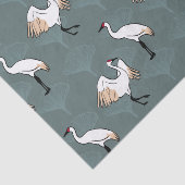 Elegante Japanse kranen & Gingko bladeren Tissuepapier (Detail)