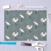 Elegante Japanse kranen & Gingko bladeren Tissuepapier (Craft)