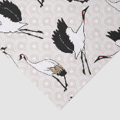 Elegante Japanse kranen Tissuepapier (Detail)
