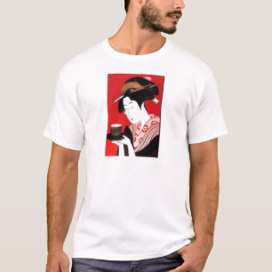 Elegante Japanse Lady Tea Serving Ceremony Art T-shirt