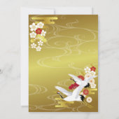 Elegante Japanse stijl bruiloft Kaart (Achterkant)