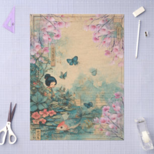 Elegante Japanse thema decoupage crafting Tissuepapier