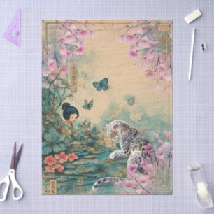 Elegante Japanse thema decoupage crafting Tissuepapier