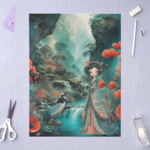 Elegante Japanse thema decoupage crafting Tissuepapier