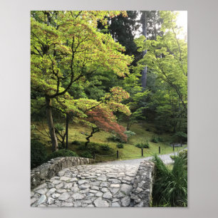 Elegante Japanse Tuinen, Seattle WA Foto Afdruk Poster