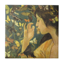 Elegante Japanse Vrouw met Mooie Vlinders