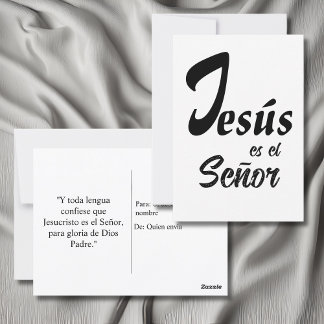 Elegante Jesus es el Señor Zwart & Wit Modern Briefkaart