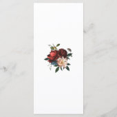 Elegante Jewel Tone Floral Wedding Menu (Achterkant)