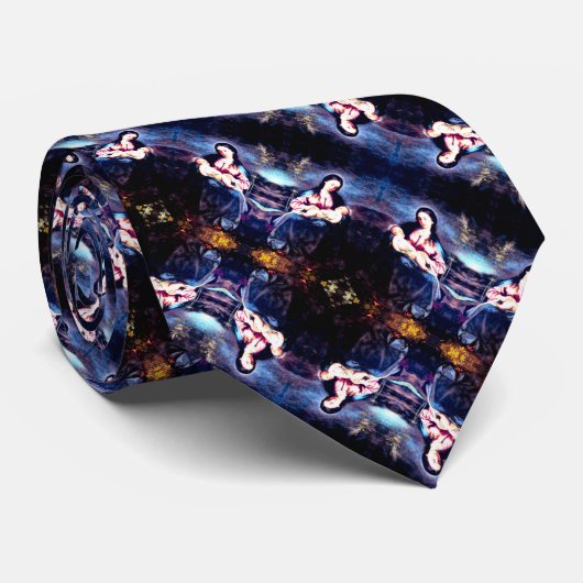 Elegante Jezus & Maria Satijn Foulard Stropdas (Opgerold)