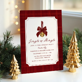 Elegante Jingle en Mingle Plaid Kerstfeest Kaart