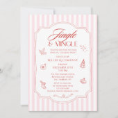 Elegante Jingle & Mingle Corporate Christmas Party Kaart (Voorkant)