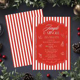 Elegante Jingle & Mingle Corporate Christmas Party Kaart