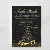 Elegante Jingle Mingle Kerst Uitnodiging (Voorkant)