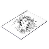 Elegante jonge dame vrouw abstract notitieboek (Linkerzijde)