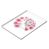 Elegante jonge dame vrouw abstract notitieboek roz (Linkerzijde)