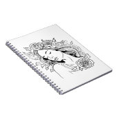 Elegante jonge vrouw abstract notitieboek (Rechterzijde)