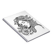 Elegante jonge vrouw abstract notitieboek (Rechterzijde)