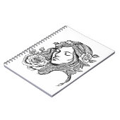 Elegante jonge vrouw abstract notitieboek (Linkerzijde)