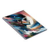 Elegante jonge vrouw abstract notitieboek (Rechterzijde)