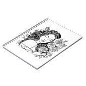 Elegante jonge vrouw rozen notitieboek (Linkerzijde)
