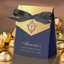 Elegante jongensbevestiging Navy Blue Crest Nepgou