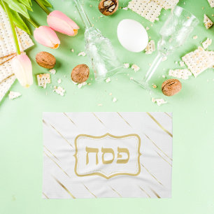 Elegante joodse vakantie Hebreeuws Pascha Seder Theedoek