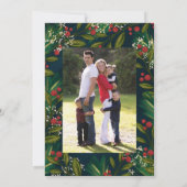 Elegante Joy Berry kerstvakantie fotokaart Kaart (Achterkant)