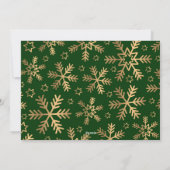 Elegante Joy Green Gold Fotocollage Kerstmis Feestdagenkaart (Achterkant)
