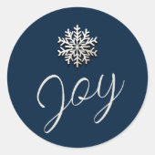 Elegante Joyful Snowflake Sticker (Voorkant)