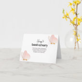 Elegante Jubilea Kaart met vlinders (Gele Bloem)