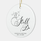 Elegante Jubileum Belofte Vernieuwing Aangepaste T Keramisch Ornament (Links)