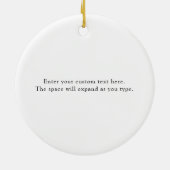 Elegante Jubileum Belofte Vernieuwing Aangepaste T Keramisch Ornament (Achterkant)