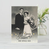 Elegante Jubileum JAAR IN DE EEUWIGHEID Hernieuwin Kaart (Staand voorkant)