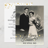 Elegante Jubileum JAAR IN FOREVER Hernieuwing van Kaart (Voorkant / Achterkant)