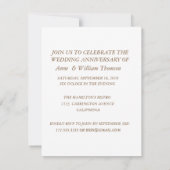 Elegante jubileum uitnodiging, Golden Couple Kaart (Achterkant)