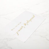 Elegante junior bruidsmeisje vraag goud folie kaar folie uitnodiging (Gedraaid)