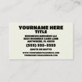 Elegante juridische assistent desk visitekaartje (Achterkant)