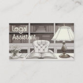 Elegante juridische assistent desk visitekaartje (Voorkant)