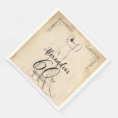  elegante jurk 60ste verjaardagsfeest servet (Hoek)